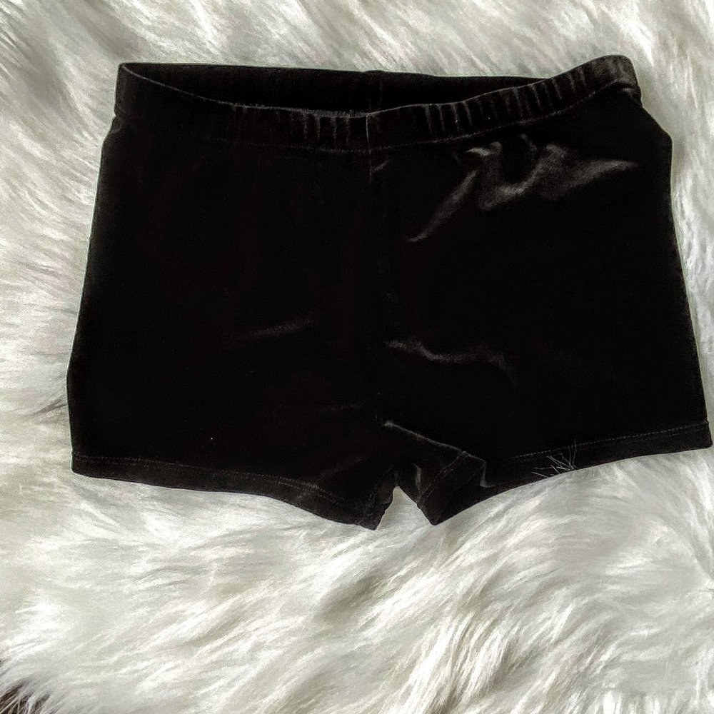 Bioworld Black Velour Dance Gymnastics Shorts
